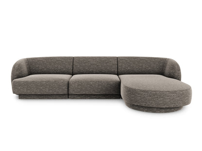 Miley Corner Sofa, 4 Seats, 255x156 cm — Grey / Right