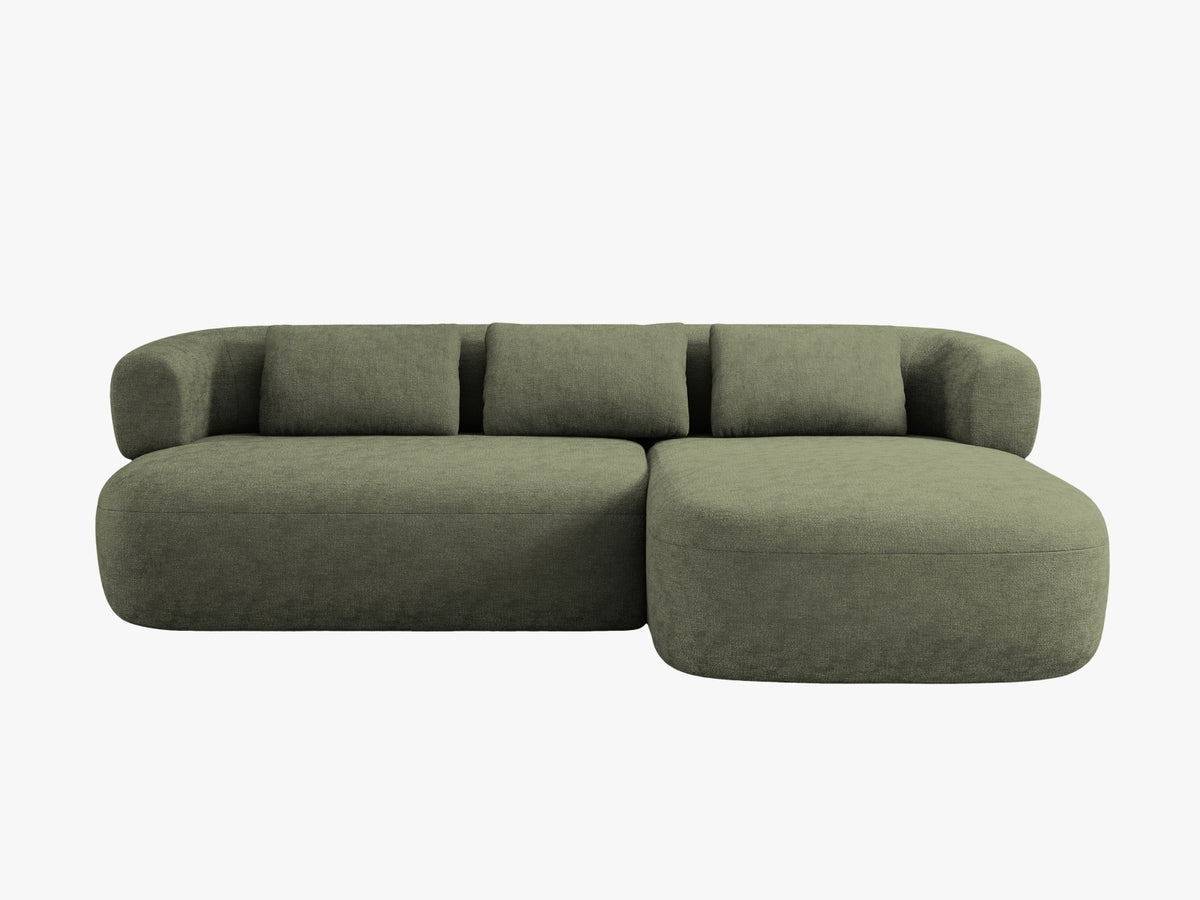 Jenny Corner Sofa, 5 Seats, 225x145 cm — Green / Right