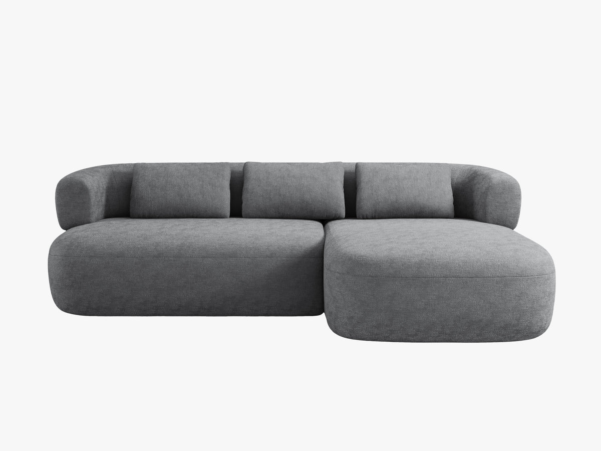 Jenny Corner Sofa, 5 Seats, 225x145 cm — Dark Grey / Right