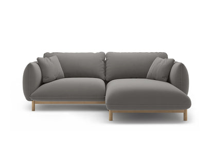Ada Corner Sofa, 3 Seats, 220x179 cm — Grey / Right