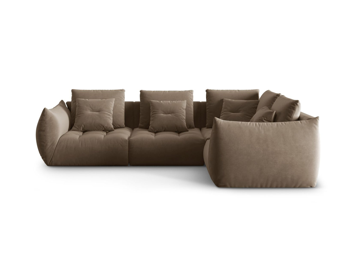 Bloom Modular Corner Sofa, 3 Seats, 316x222 cm — Light Brown / Right