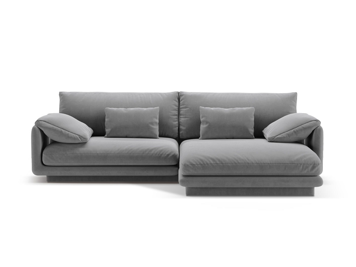 Torino Corner Sofa, 4 Seats, 250x170 cm — Grey / Right