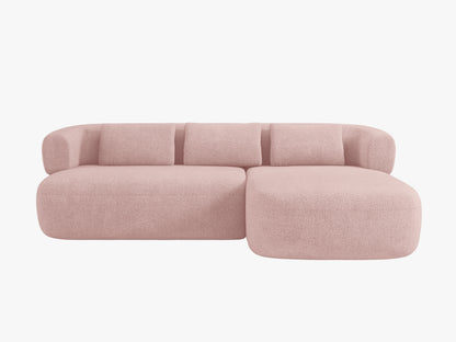 Jenny Corner Sofa, 5 Seats, 225x145 cm — Powder Pink / Right
