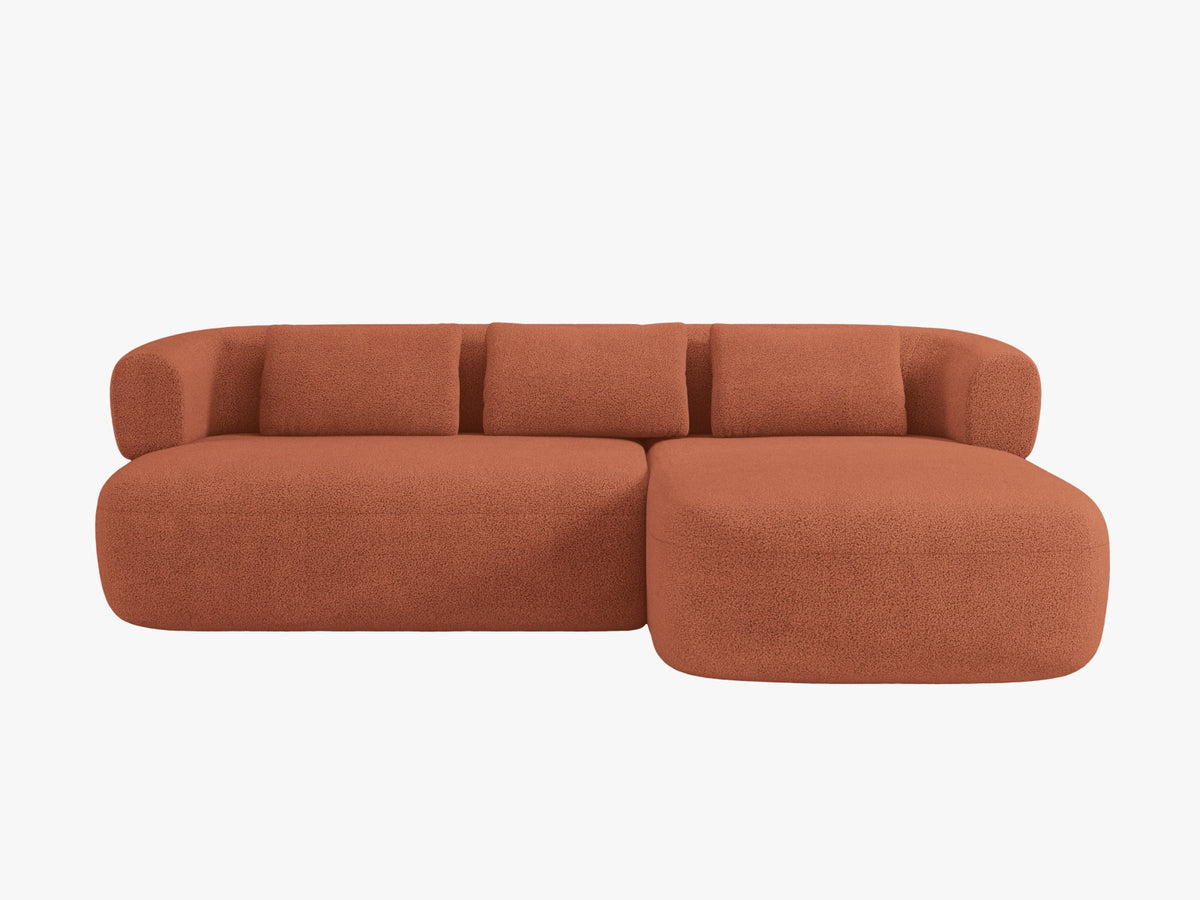 Jenny Corner Sofa, 5 Seats, 225x145 cm — Brick / Right