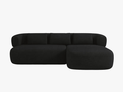 Jenny Corner Sofa, 5 Seats, 225x145 cm — Black / Right