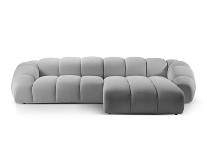 Diana Corner Sofa, 4 Seats, 334x182 cm — Silver / Right