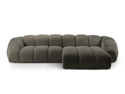 Diana Corner Sofa, 4 Seats, 334x182 cm — Steel / Right