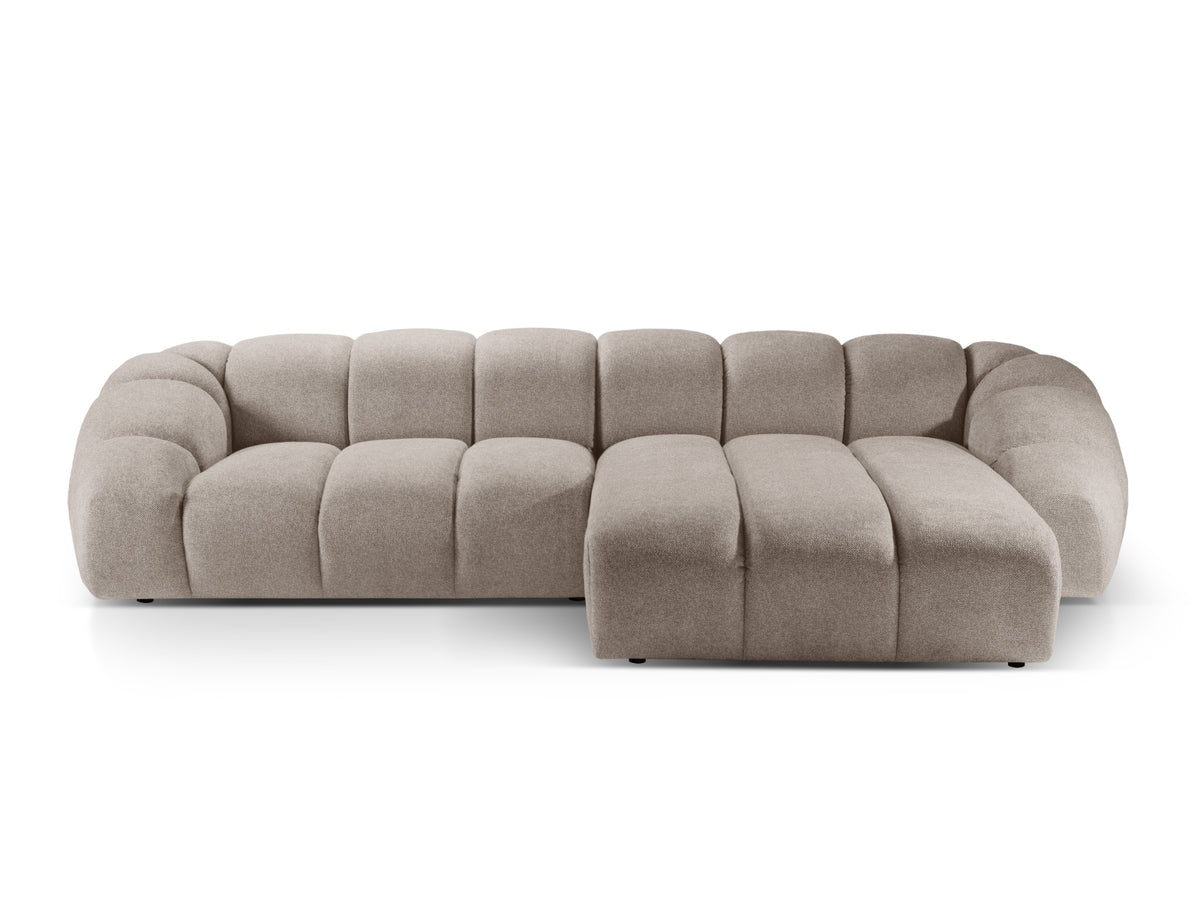 Diana Corner Sofa, 4 Seats, 334x182 cm — Dark Beige / Right