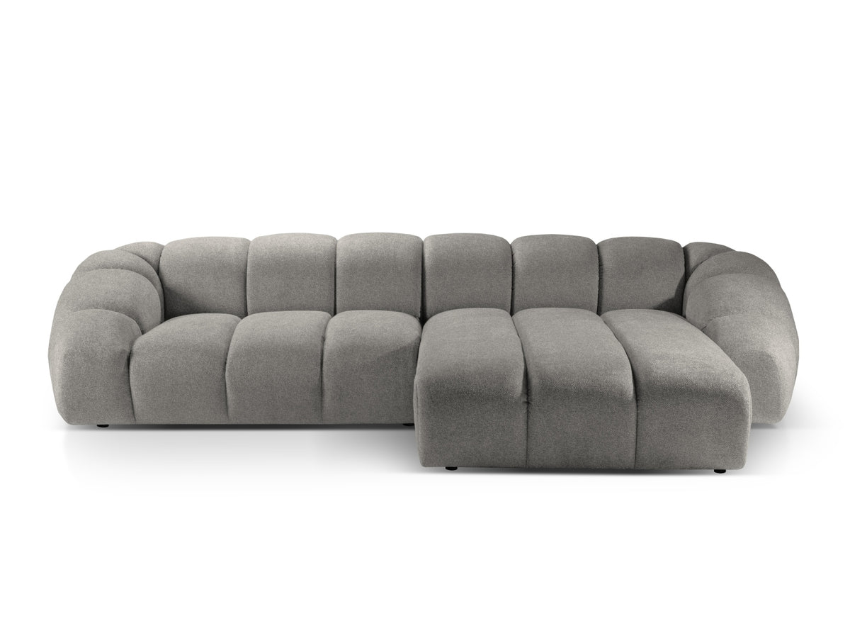 Diana Corner Sofa, 4 Seats, 334x182 cm — Light Grey / Right