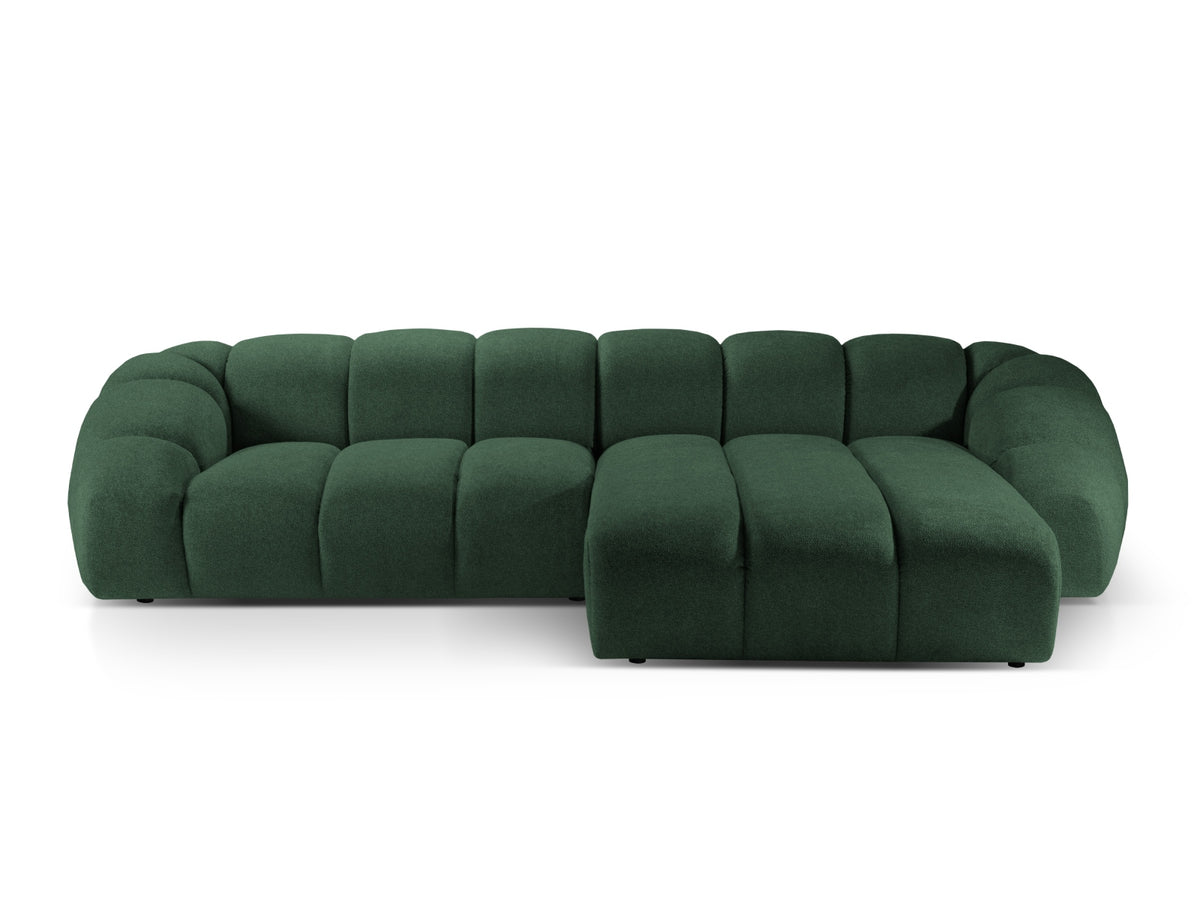 Diana Corner Sofa, 4 Seats, 334x182 cm — Green / Right