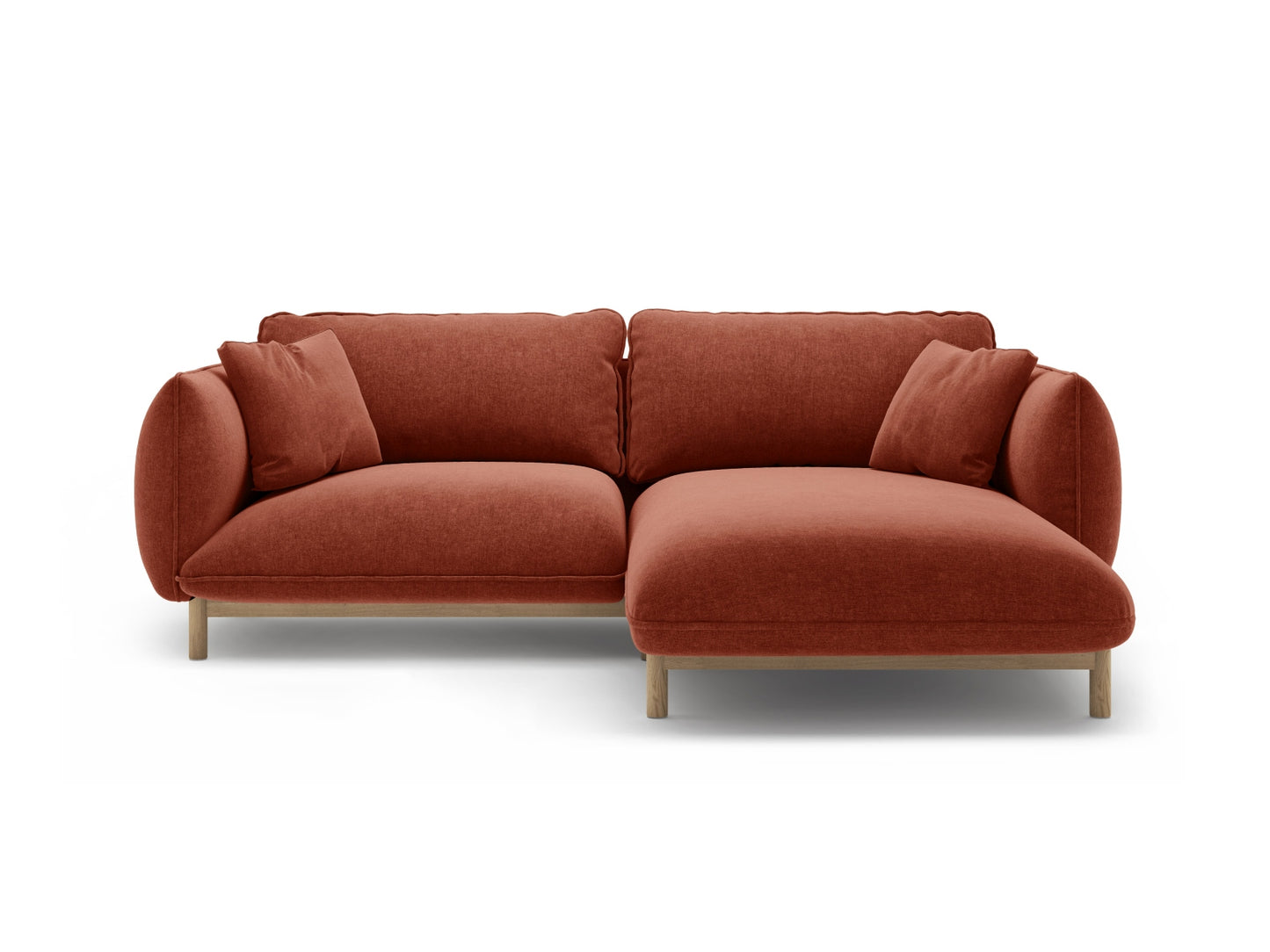 Ada Corner Sofa, 3 Seats, 220x179 cm — Auburn / Right