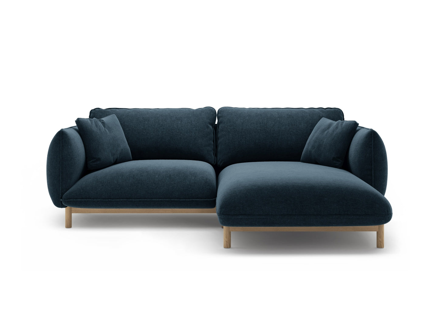 Ada Corner Sofa, 3 Seats, 220x179 cm — Navy Blue / Right