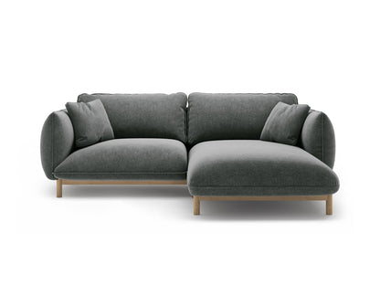 Ada Corner Sofa, 3 Seats, 220x179 cm — Dark Grey / Right