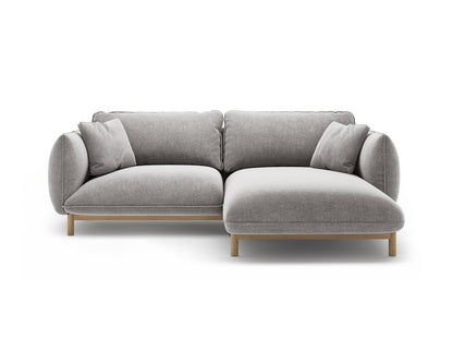 Ada Corner Sofa, 3 Seats, 220x179 cm — Light Grey / Right
