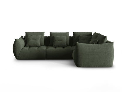 Bloom Modular Corner Sofa, 3 Seats, 316x222 cm — Moss Green / Right