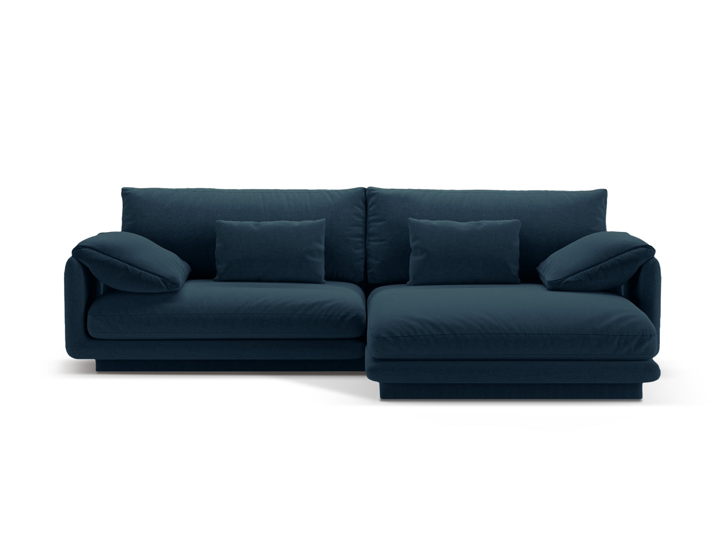 Torino Corner Sofa, 4 Seats, 250x170 cm — Navy Blue / Right