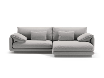 Torino Corner Sofa, 4 Seats, 250x170 cm — Light Grey / Right