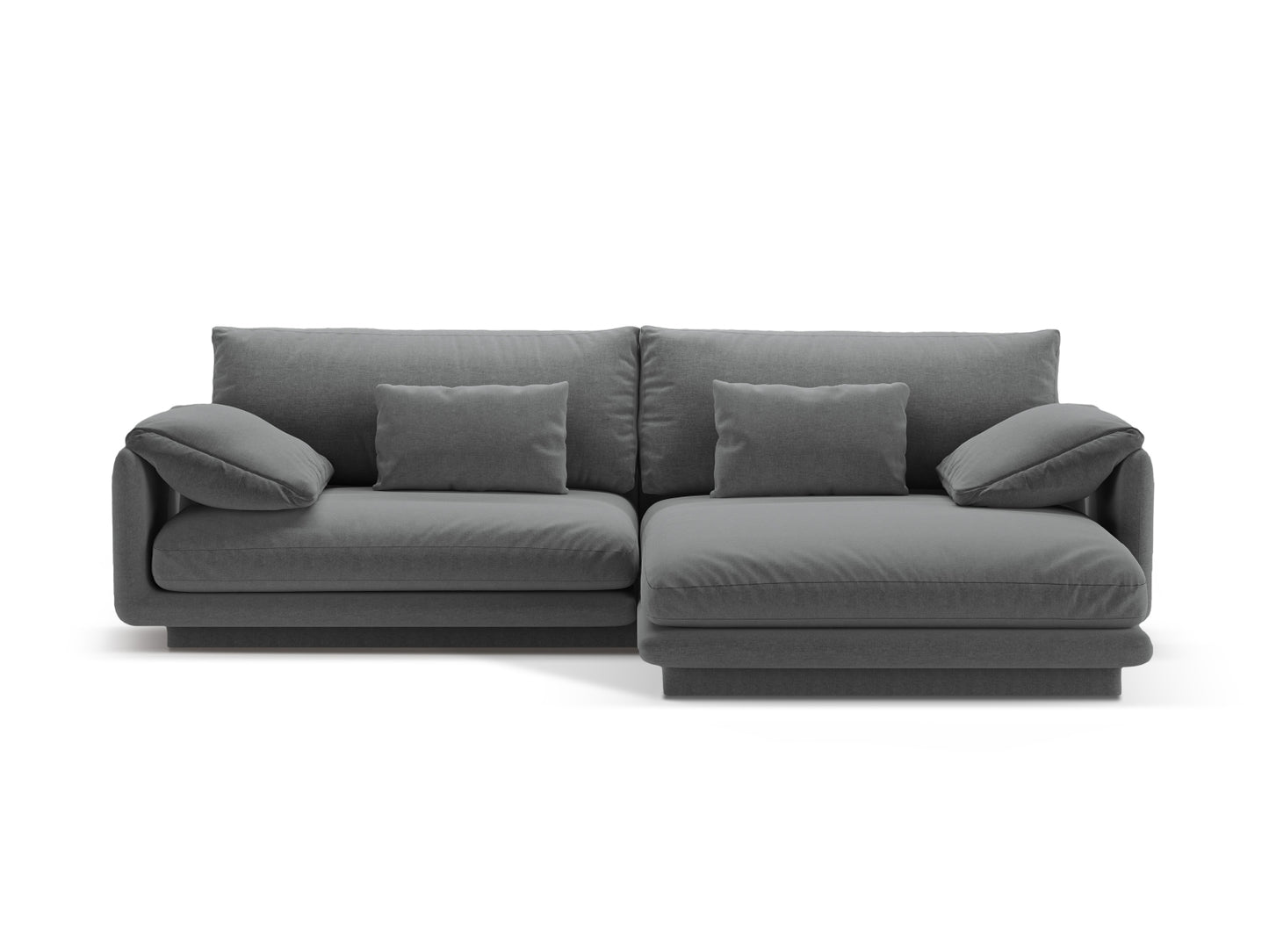 Torino Corner Sofa, 4 Seats, 250x170 cm — Dark Grey / Right