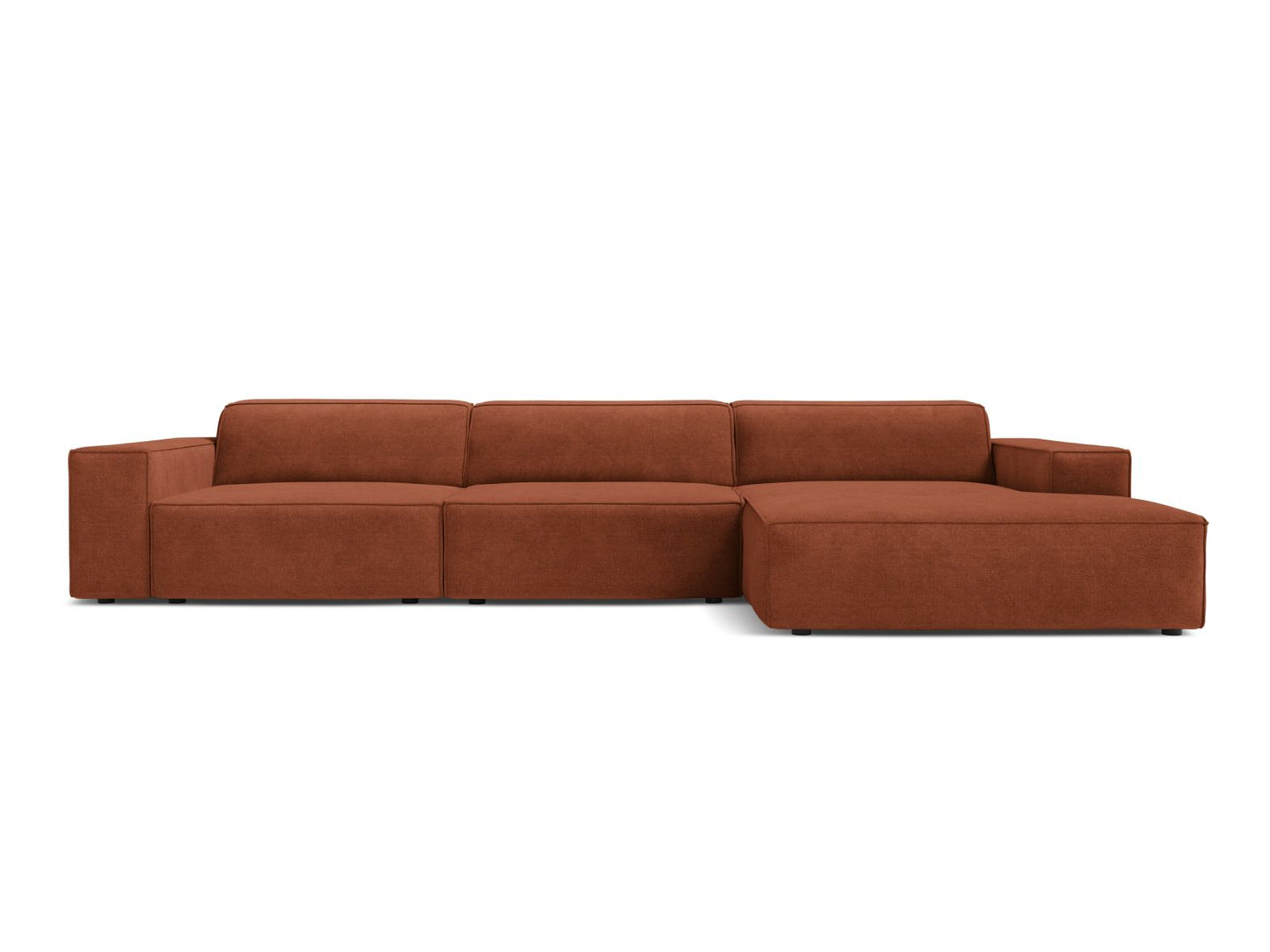 Jodie Modular Corner Sofa, 4 Seats, 284x162 cm — Brick / Right