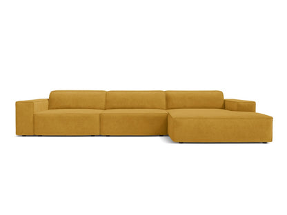 Jodie Modular Corner Sofa, 4 Seats, 284x162 cm — Yellow / Right
