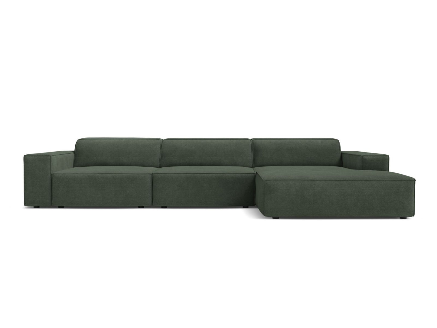 Jodie Modular Corner Sofa, 4 Seats, 284x162 cm — Moss Green / Right