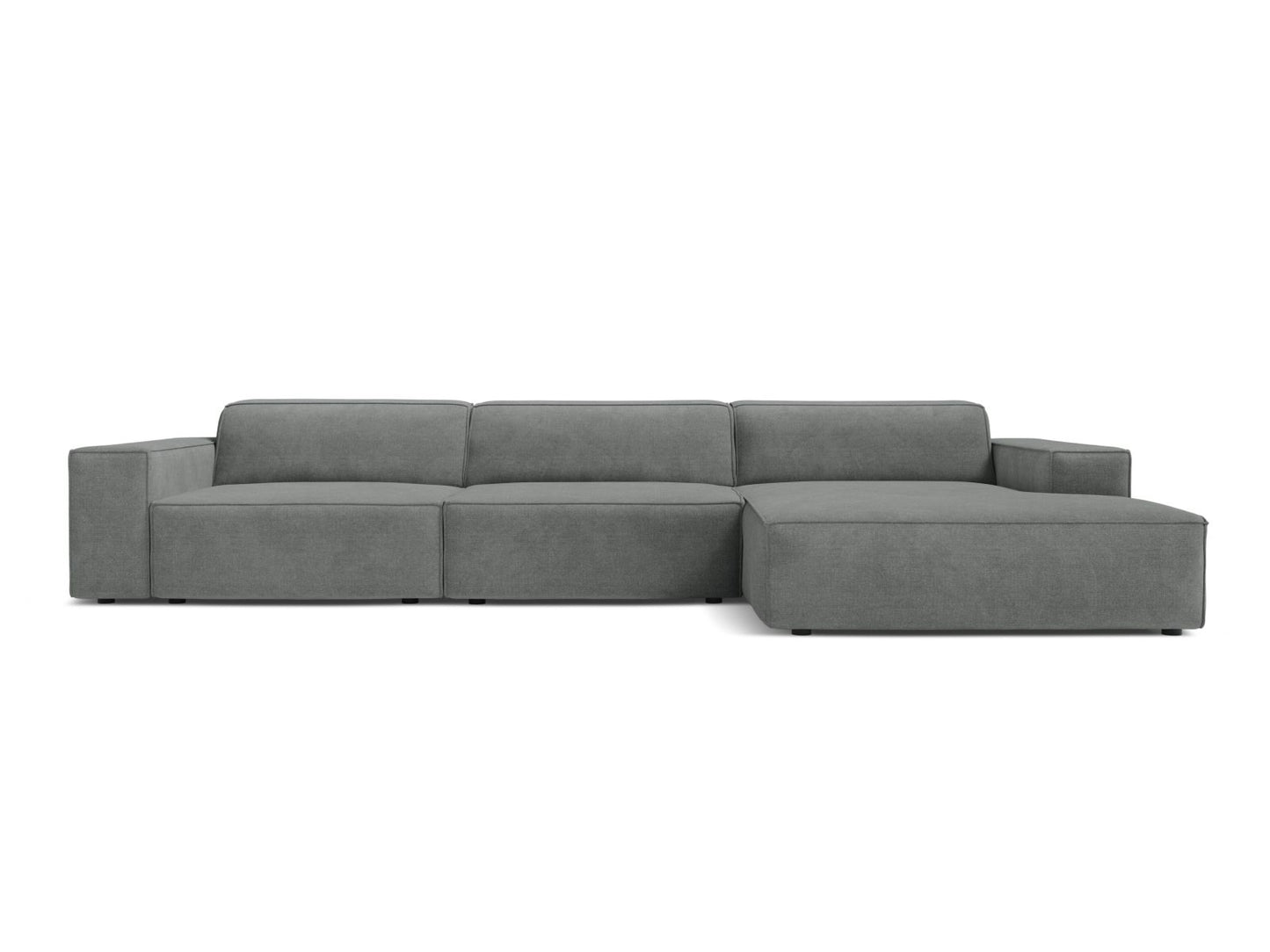 Jodie Modular Corner Sofa, 4 Seats, 284x162 cm — Grey / Right