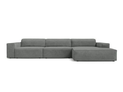Jodie Modular Corner Sofa, 4 Seats, 284x162 cm — Grey / Right