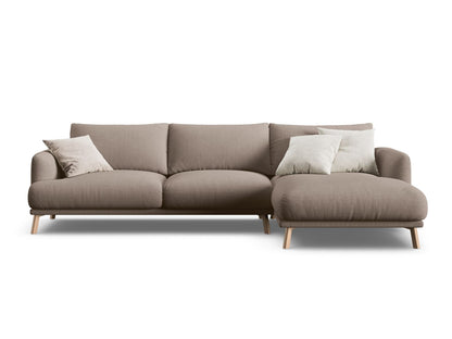 Naomi Corner Sofa, 4 Seats, 285x170 cm — Cappuccino / Right