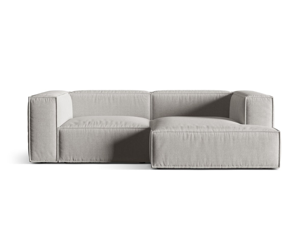 Nuria Modular Corner Sofa, 3 Seats, 252x147 cm — Light Grey / Right