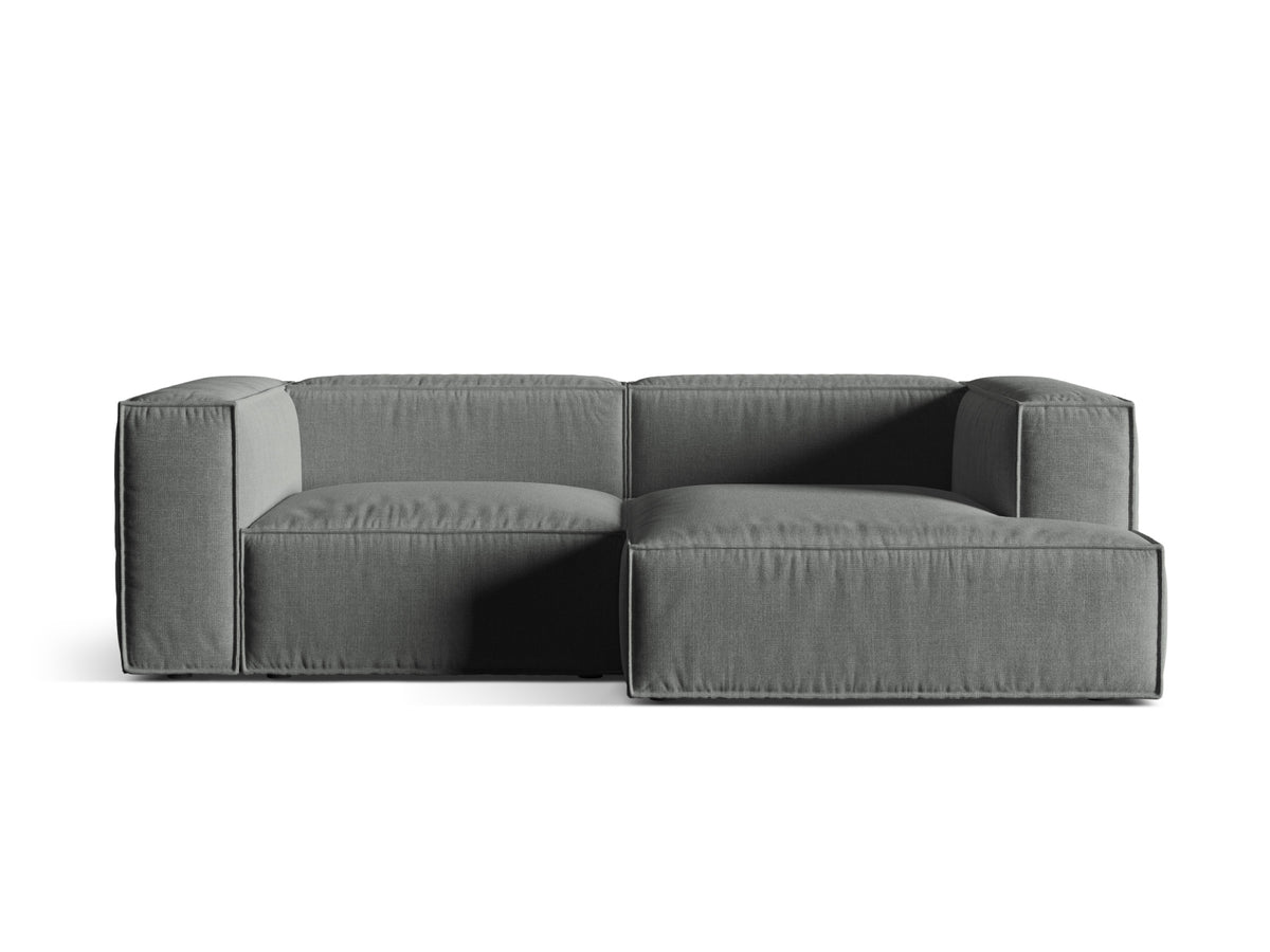 Nuria Modular Corner Sofa, 3 Seats, 252x147 cm — Grey / Right
