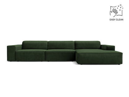 Jodie Modular Corner Sofa, 4 Seats, 284x162 cm — Bottle Green / Right