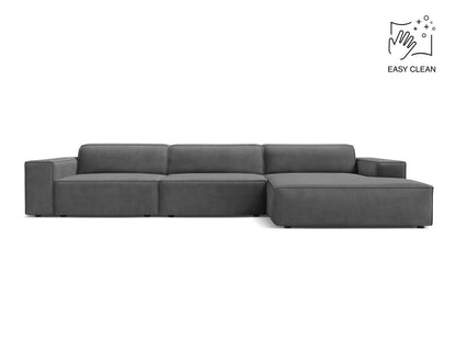 Jodie Modular Corner Sofa, 4 Seats, 284x162 cm — Grey / Right