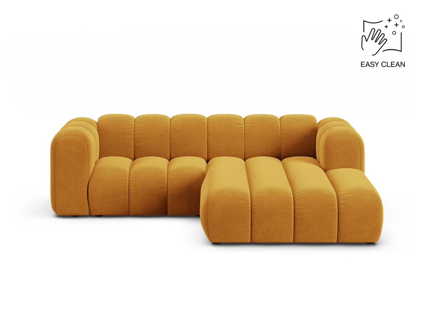 Lupine Modular Corner Sofa, 3 Seats, 230x177 cm — Yellow / Right