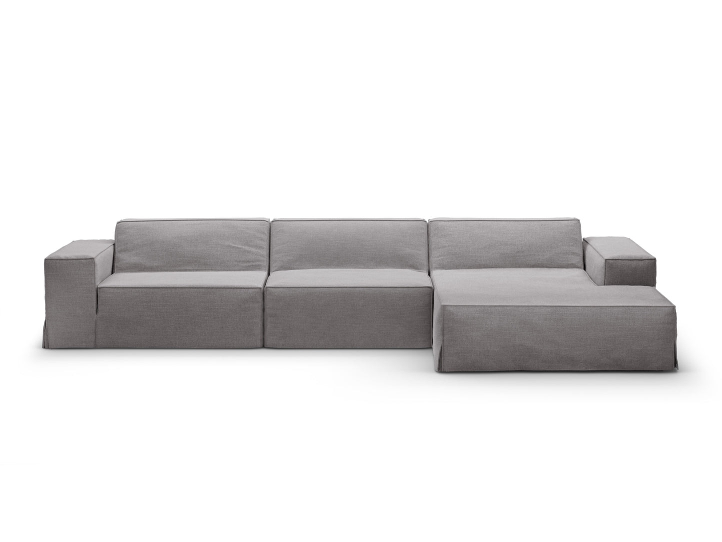 Jodie Modular Corner Sofa, 4 Seats, 284x162 cm — Warm grey / Right