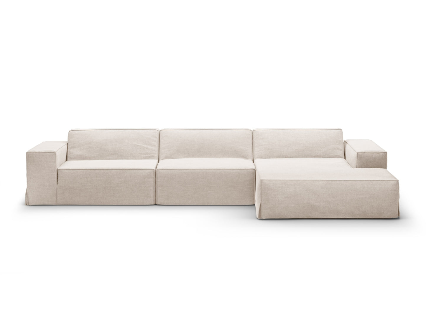 Jodie Modular Corner Sofa, 4 Seats, 284x162 cm — Beige / Right