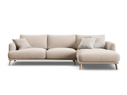 Naomi Corner Sofa, 4 Seats, 285x170 cm — Beige / Right