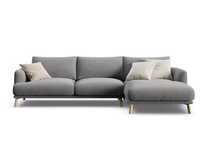 Naomi Corner Sofa, 4 Seats, 285x170 cm — Grey / Right