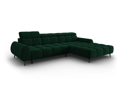 Alyse Electric Corner Sofa, 5 Seats, 295x188 cm — Bottle Green / Right