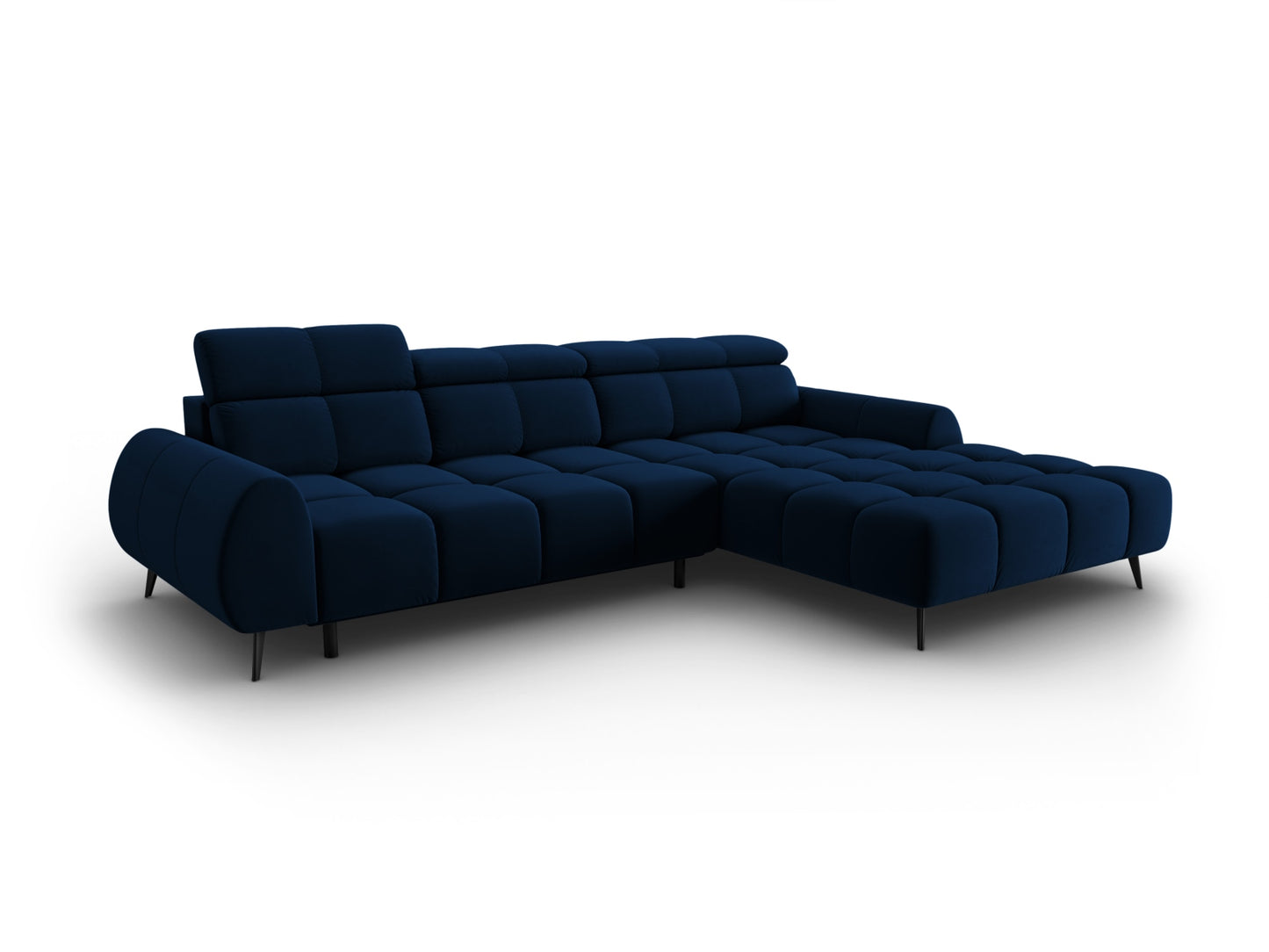 Alyse Electric Corner Sofa, 5 Seats, 295x188 cm — Royal Blue / Right