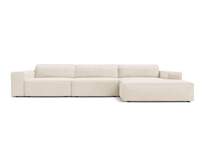 Jodie Corner Sofa, 4 Seats, 284x162 cm — Light Beige / Right