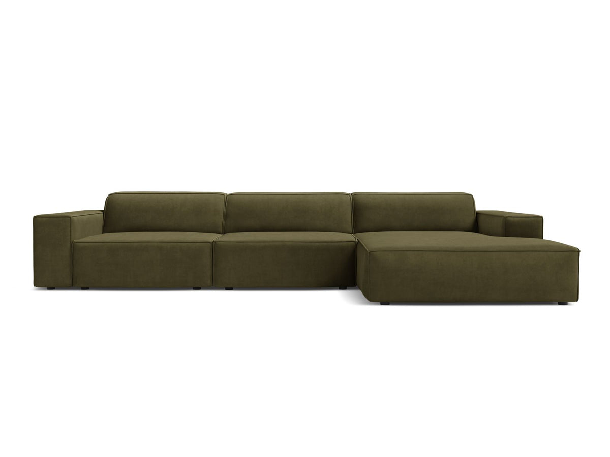 Jodie Corner Sofa, 4 Seats, 284x162 cm — Green / Right
