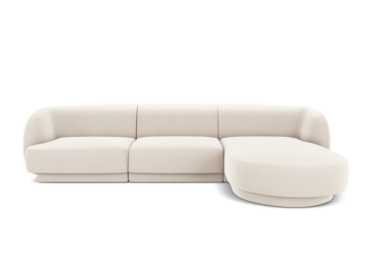 Miley Corner Sofa, 4 Seats, 255x156 cm — Light Beige / Right