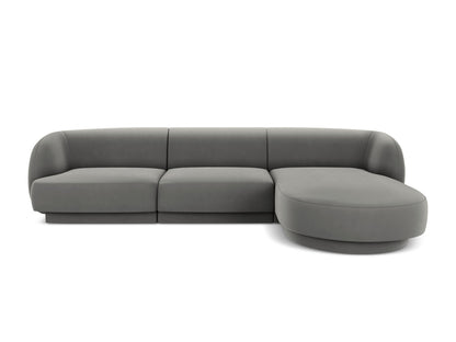 Miley Corner Sofa, 4 Seats, 255x156 cm — Light Grey / Right