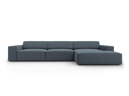 Jodie Corner Sofa, 4 Seats, 284x162 cm — Blue / Right