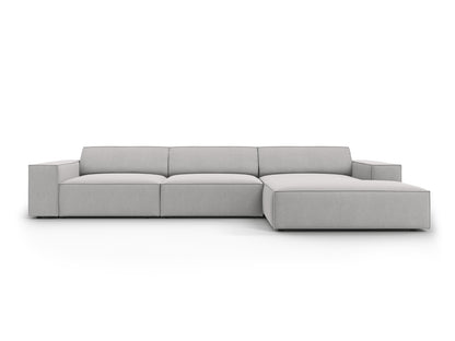 Jodie Corner Sofa, 4 Seats, 284x162 cm — Light Grey / Right