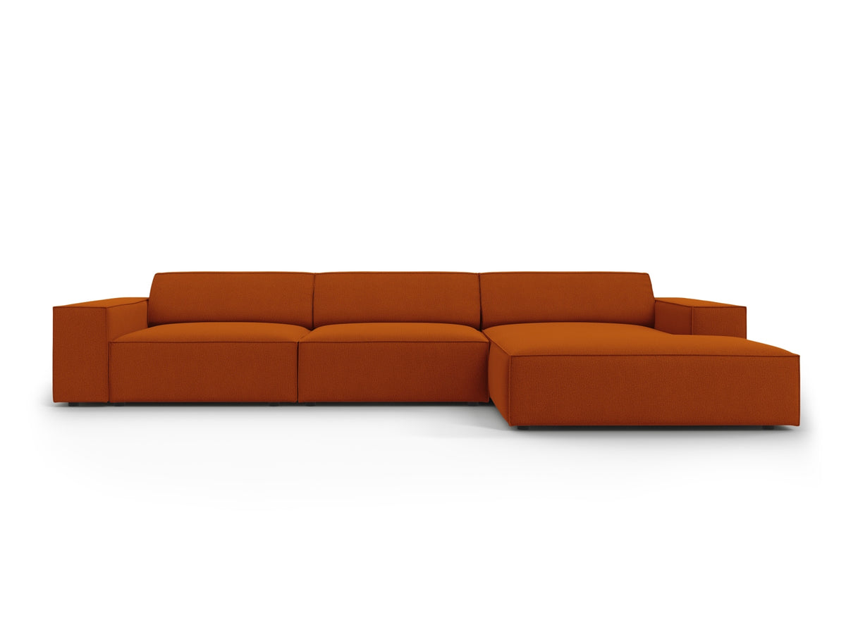 Jodie Corner Sofa, 4 Seats, 284x162 cm — Terracotta / Right