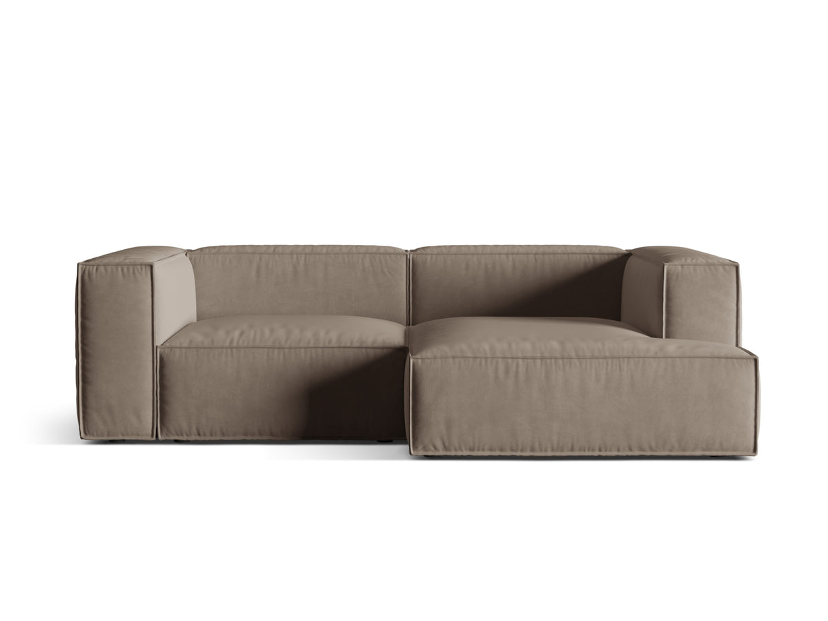 Nuria Modular Corner Sofa, 3 Seats, 252x147 cm — Warm grey / Right