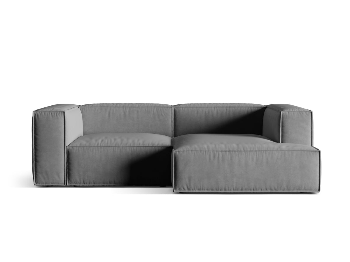 Nuria Modular Corner Sofa, 3 Seats, 252x147 cm — Grey / Right