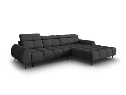 Alyse Electric Corner Sofa, 5 Seats, 295x188 cm — Dark Grey / Right