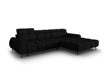 Alyse Electric Corner Sofa, 5 Seats, 295x188 cm — Black / Right